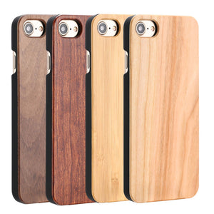 Real Wood Case For iphone 7 6 6S Plus 5 5S SE Cover High Quality Durable Natural Rosewood Bamboo Walnut Wooden Hard Phone Cases