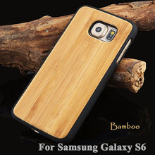 Genuine Wood Hard Protector Cover For Samsung Galaxy S8 S6 edge Plus Case Real Rosewood Bamboo Cherry Wooden Phone Cases