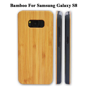 Genuine Wood Hard Protector Cover For Samsung Galaxy S8 S6 edge Plus Case Real Rosewood Bamboo Cherry Wooden Phone Cases