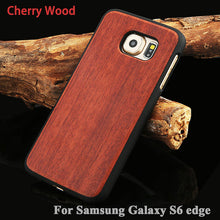 Genuine Wood Hard Protector Cover For Samsung Galaxy S8 S6 edge Plus Case Real Rosewood Bamboo Cherry Wooden Phone Cases