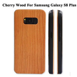 Genuine Wood Hard Protector Cover For Samsung Galaxy S8 S6 edge Plus Case Real Rosewood Bamboo Cherry Wooden Phone Cases