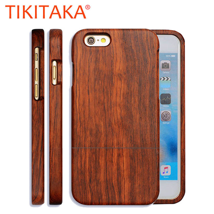 Natural Wood Case For iPhone 7 6 6s Plus 5 5s SE Cover High Quality Durable Real Wooden Rosewood Bamboo Walnut Phone Cases Shell